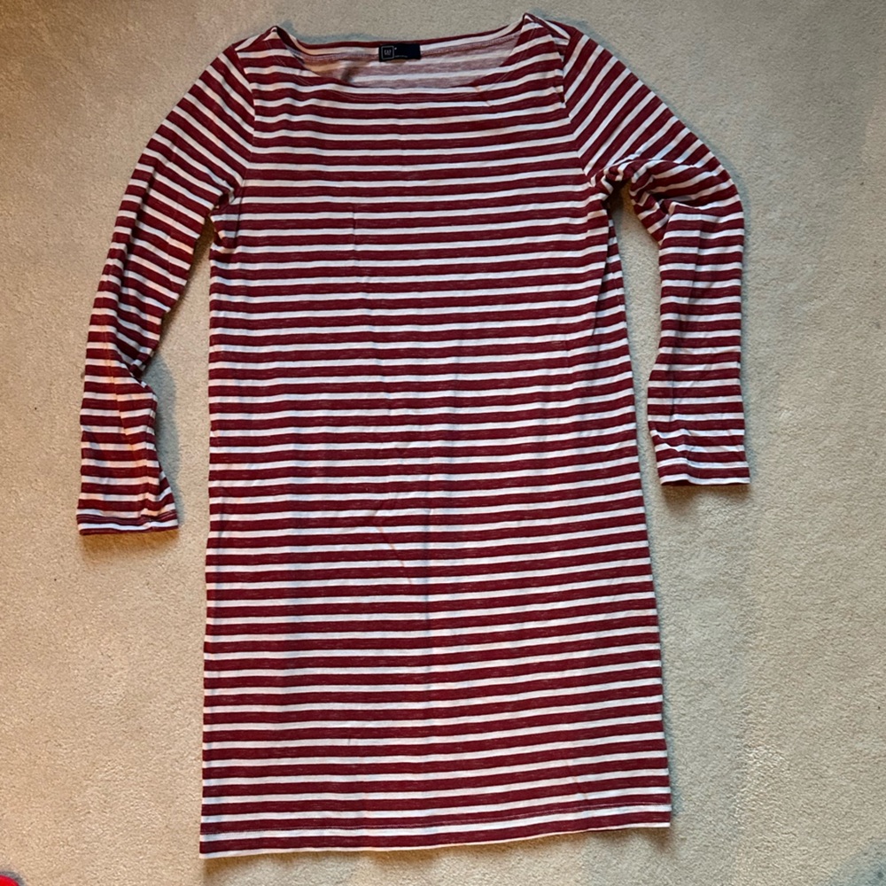 Striped cotton shift dress